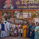 नर्मदा परिक्रमा पूर्ण करून परतलेल्या भाविकांचे जल्लोषात स्वागत